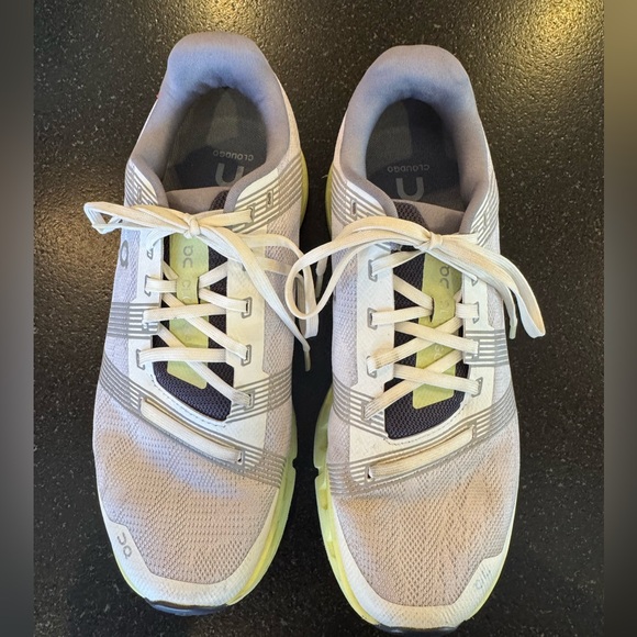 On Running Neon White Athletic Shoes with Mesh Upper - Picture 1 of 9
